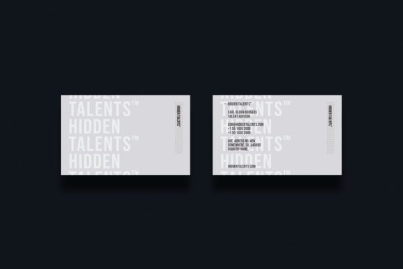 Business Card Template Hidden Talents