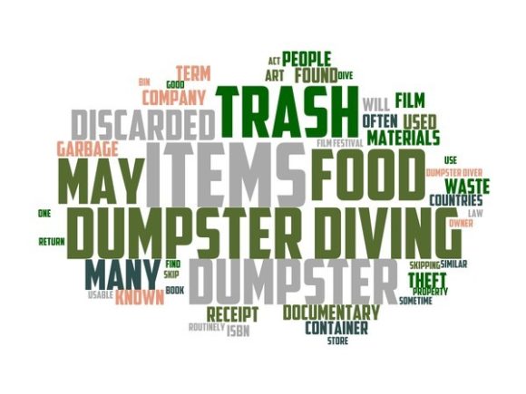 Dumpster Diving Typography Tie Dye
