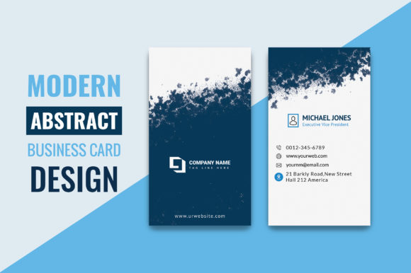 Modern Abstract Business Card Design: A Creative Edge for Professionals
