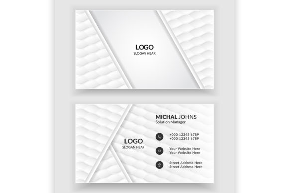 Visiting Card in White Color: Modern Design for Professional Impact